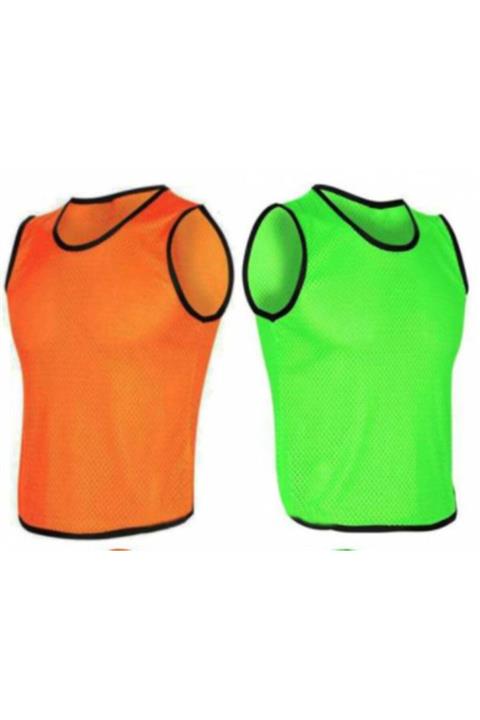 MOYASHOP 12 Adet Antreman Yeleği - 6 Turuncu 6 Yeşil - Halısaha Maç Yeleği - Halı Saha
