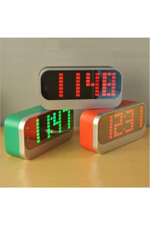 yakpen Led Işıklı Dijital Masa Saati Ilginç Saatler Dijital Alarmlı Masa Saati