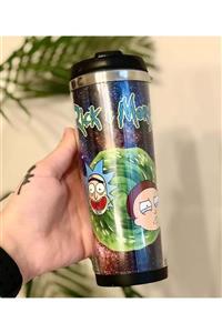 Patladı Gitti Rick And Morty Tasarımlı 400 ml Çelik Mug Bardak