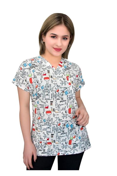 Nur Medikal Giyim Laborant Temalı Hastane Doktor Hemşire Forma Üst
