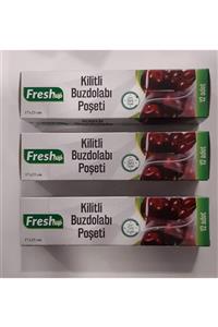 Fresh Up Fresh-up 17x23 Küçük Boy Kilitli Buzdolabı Poşeti 3'lü Set