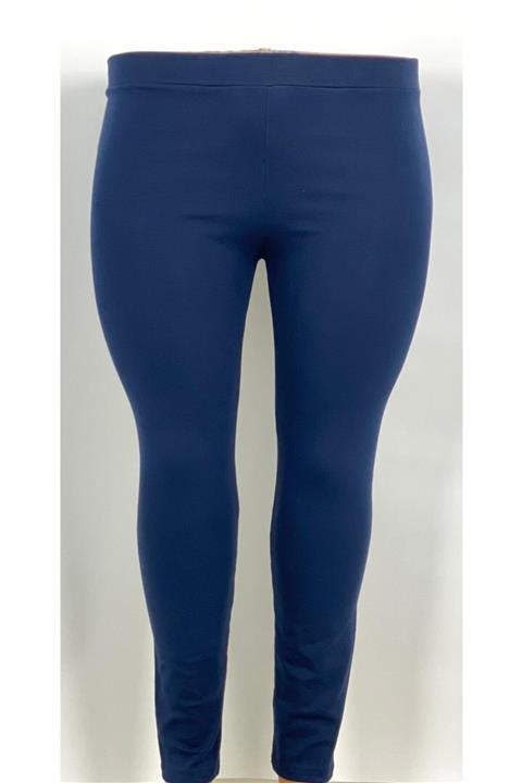 Benini Kadın Büyük Beden Lacivert Kışlık Esnek Tayt (XXL-3XL-4XL-5XL)
