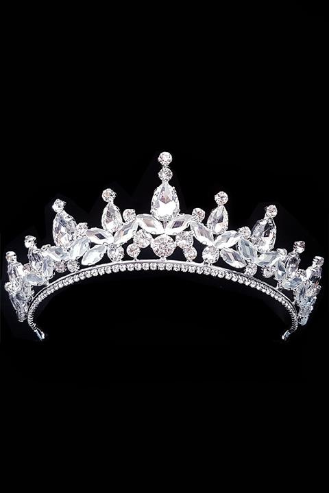 MyCrown Gelin Tacı 5.5 Cm Yüksekliğinde Kristal Taşlı