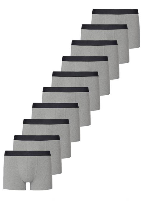 NACAR STORE Erkek Gri Boxer 10 Adet