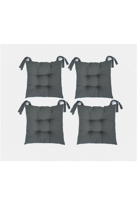 Kırlenta Antrasit Dikişli 4 Lü 40x40 Sandalye Minderi