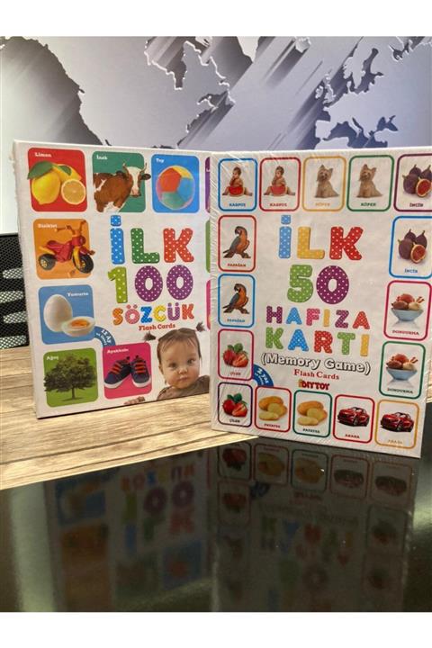 DIYTOY S Hafıza Set Ilk 100 Sözcük Zeka Oyun Kartları Ve Ilk 50 Hafıza Kart Dy-set001