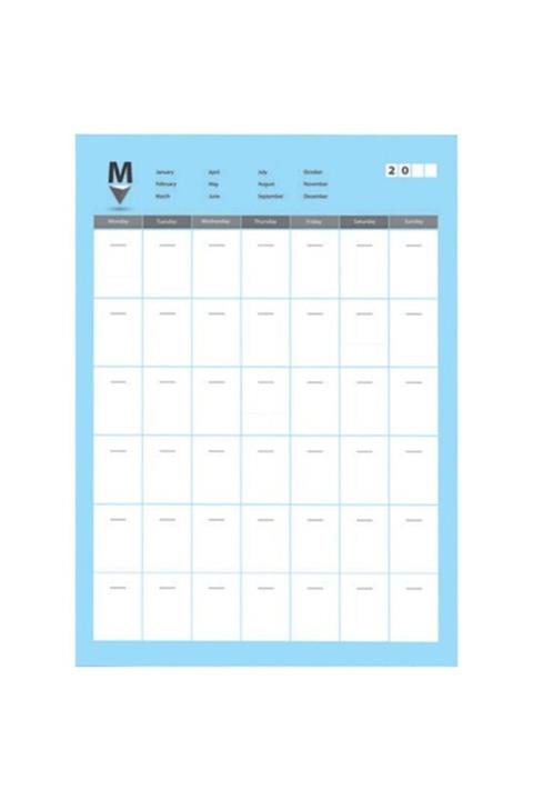 Container 20x28 50 Yaprak Aylık Planlama Sayfaları