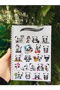 Retina Shop Panda Tasarım Haftalık Planlayıcı Defter Spiralli 144 Sayfa