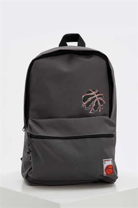 DeFacto Erkek Gri Basketbol Baskılı Sırt Çantası V1461AZ21WN