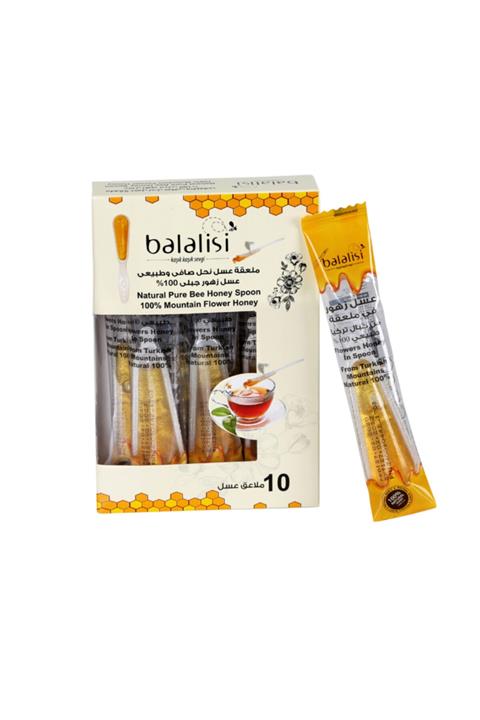 balalisi Çiçek Kaşık Bal 10'lu Karton Kutu (10x7)