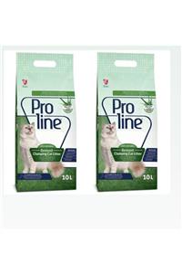 Pro Line Proline Aloe Vera Kokulu Ince Tane Topaklanan Kedi Kumu 10 Lt X 2 Adet