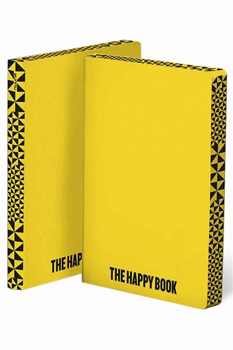 NUUNA Gri Noktalı Deri Defter Happy Book (A5 PREMİUM KAĞIT - 256 SAYFA)