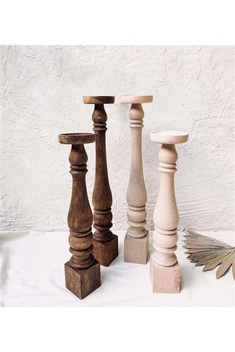 madebyhestia Hestıa Ceviz Yer Şamdanı