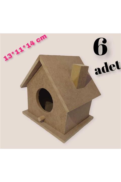 değerli hobi Ahşap Kuş Yuvası 6 Adet