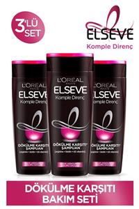 ELSEVE Komple Direnç Dökülme Karşıtı Şampuan 450 ml 3'lü Set