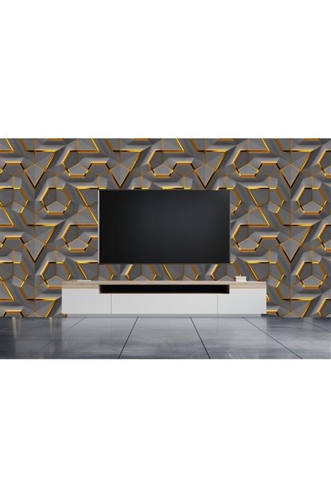 umut gergi tavan Geometrik Desenli Duvar Kağıdı Tek Parça