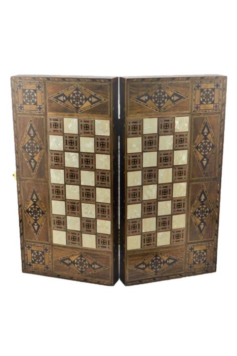 Gift Home El Yapımı Masif Ahşap Ufak Tavla 33x16,5 cm