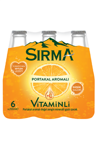 Sırma C+ Portakal Aromalı Soda 200 ml 6'lı