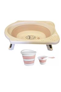 Tuncel Teknik Set Pratik Katlanabilir Banyo Küveti Pembe
