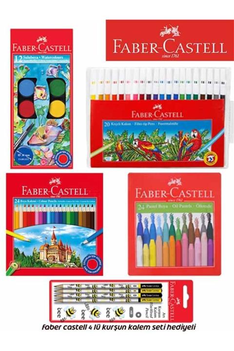 Faber Castell Öğrenci 4'lü Boyama Seti (kalem Seti Hediyeli)