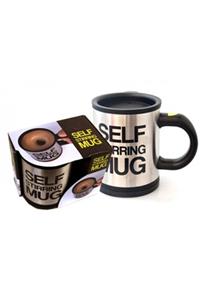 EREN Kendi Kendini Karıştıran Mikser Kupa Termos Bardak; Self Stirring Mug - Siyah