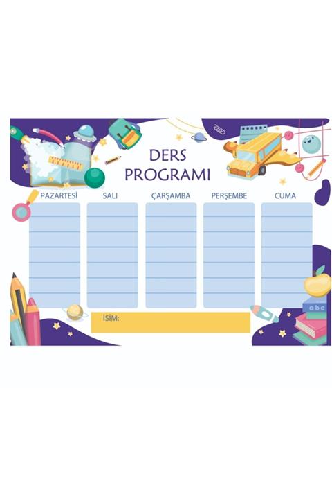 FAMMDESİGN Ders Programı Pvc Kaplama