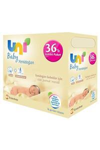 Uni Baby Yenidoğan Islak Pamuk Mendil 36 Adet 40 Paket