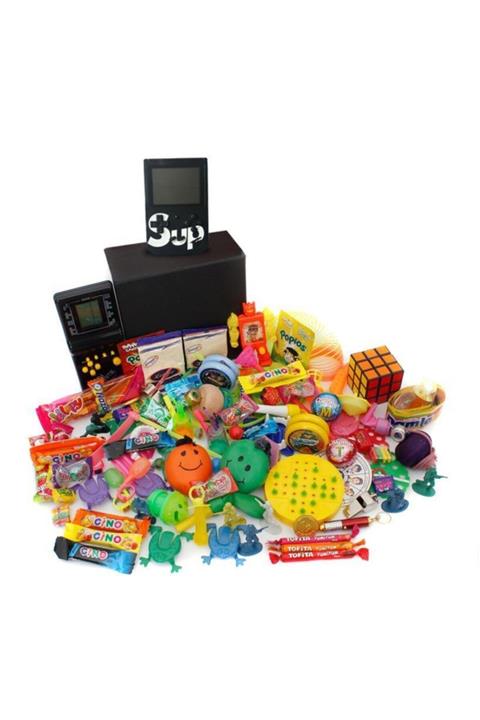 Nostaljik Lezzetler Nostaljik Bakkal Özel Gıda Ve Oyuncak Kutusu , Siyah Tetris Ve Siyah Atarili