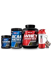 Hardline Whey 3matrix Çik 2300gr Bcaa Matrix Bogurtlen 630gr Glutapure 300gr Anahtarlık Shaker