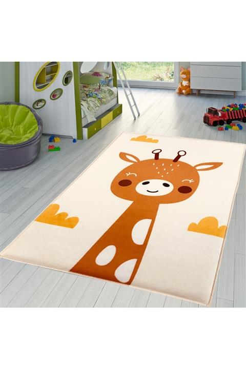 HalıVagonu Sevimli Zürafa Çocuk Odası Halısı Hv352