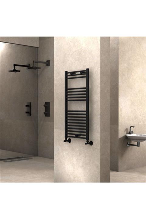 Radiva Banyo Ve Mutfak Için Çelik Havlupan 500x1000 Düz Mat Siyah 5 Yıl Garantili