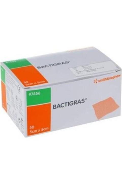 bactigras Bacti gras 5x5 Cm 50'li Tül Sargı Yara Ve Yanık Bakım Örtüsü Parafinli Leno Bezi