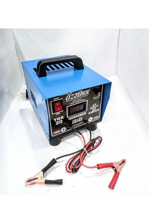 Öztürk Akü Şarj Cihazı Tam Otomatik 12 V 20 Amper Dijital Göstergeli