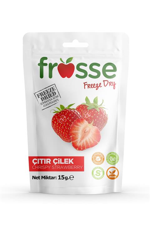 frosse Freeze Dried Dondurarak Kurutulmuş Çilek Kıtırı