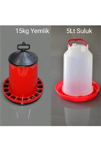 Erçika Plastik 15kg Yemlik & 5lt Suluk (kargo Bedava)