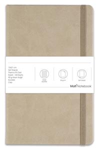 Matt Notebook 13x21 Lastikli Defter Kareli Bej