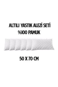 Vip Home Concept Altılı Set Kapitoneli %100 Pamuk Yastık Alezi 50x70cm