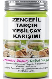 SPANA Zencefil Tarçın Yeşilçay Karışımı Detoks Suyu Ev Yapımı Katkısız 500 ml