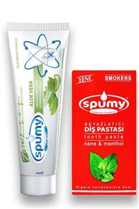 Spumy Diş Macunu Aloe Veralı 100 gr - Beyazlatıcı Diş Pastası 90 ml