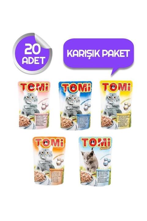 Tomi Pouch Kedi Konservesi 100 Gr ÖZEL PAKET 20'Li