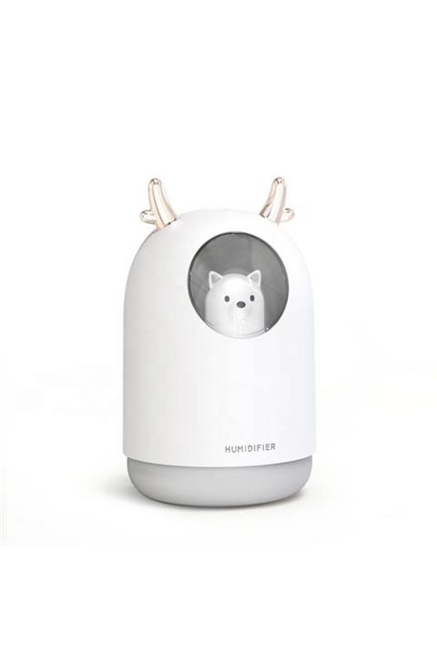 adalin 300ml Sevimli Ayı Beyaz Led Ultrasonik Usb Difüzör - Hava Nemlendirici