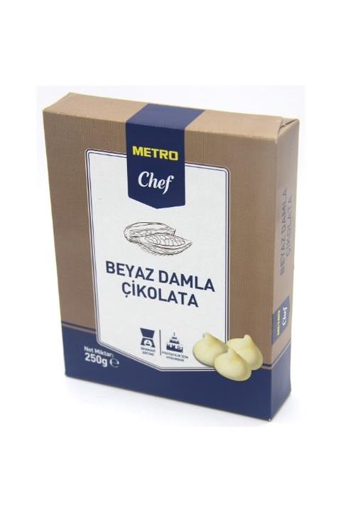 Metro Chef Beyaz Damla Çikolata 250 gr