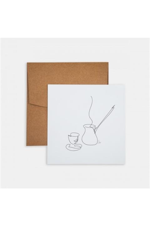 PK Design Mini Poster Line Drawings Turkish Coffee