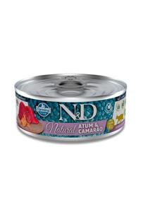 N&D Cat Natural Tonno E Gamberettı Lattına 80g