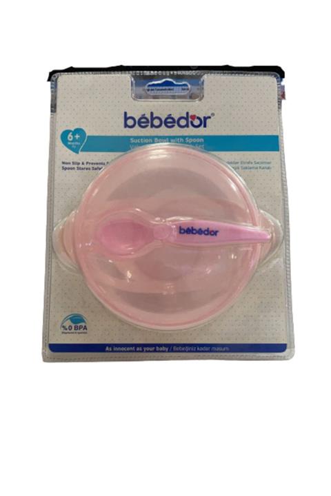 Bebedor Vakumlu Tabak Kaşık Seti 8557 Pembe 8557m