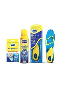 Scholl Nasır Sökücü Flaster 8 Bant + Tabanlık Günlük Erkek + Koku Önleyici Ayakkabı Spreyi 150 Ml