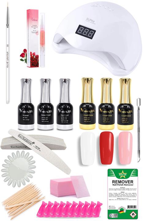 Venalisa Başlangıç Kalıcı Oje Seti Üst Kalite Full Set