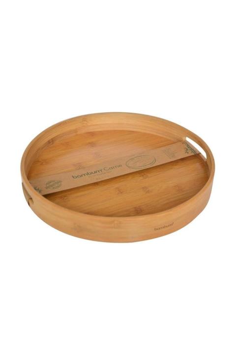 Bambum Yuvarlak Tepsi Servis Tepsisi 35cm