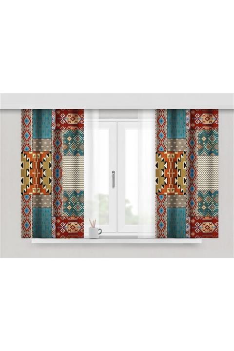 ADY DEKOR Etnik Anadolu Desenli Fon Perde