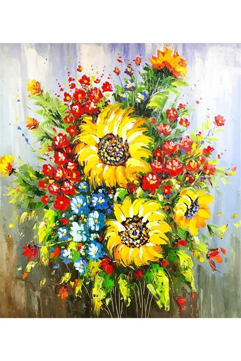 HabuHobi 35x50 %100 Pamuk Tuval Şeklinde Çerçeveli